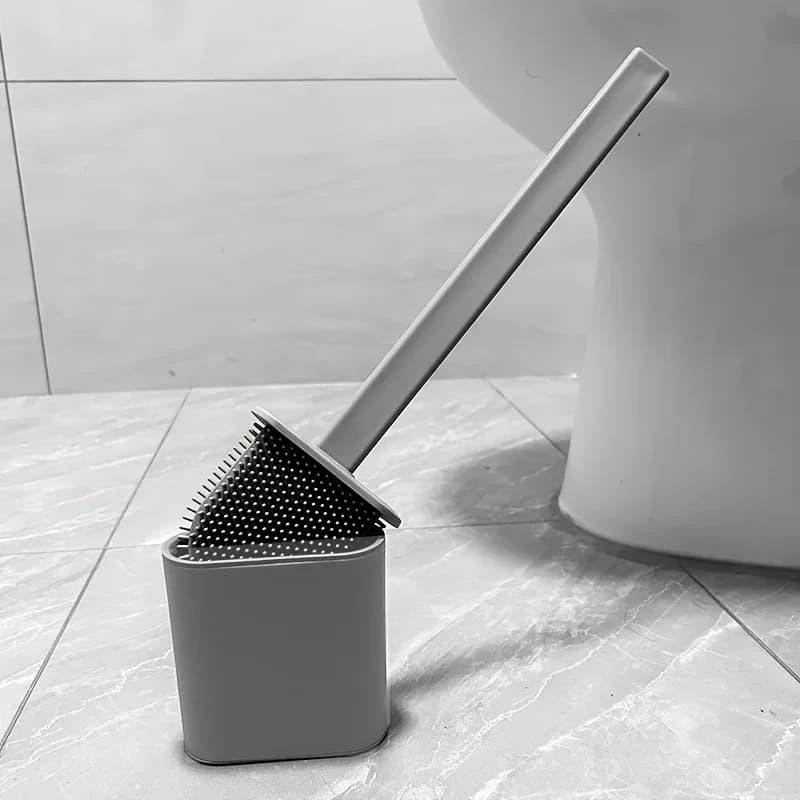 1 spazzola per WC piatta multifunzionale, spazzola per WC, spazzola per la pulizia della casa del bagno