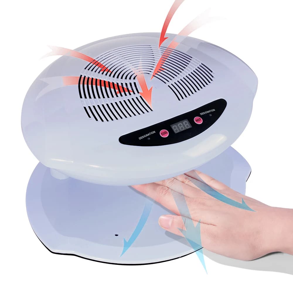 LULAA Hair dryer for nails 400W Intelligent automatic sensor Hot & cold air Ventilator for drying the enamel Manicure tool Both hands Use of feet