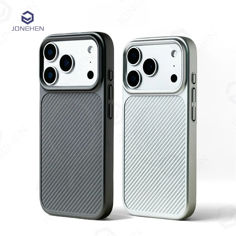 Custodia per armatura opaca con motivo magnetico in fibra di carbonio aziendale per iPhone 17 16 15 Pro Max Custodia smerigliata per paraurti antiurto per Magsafe