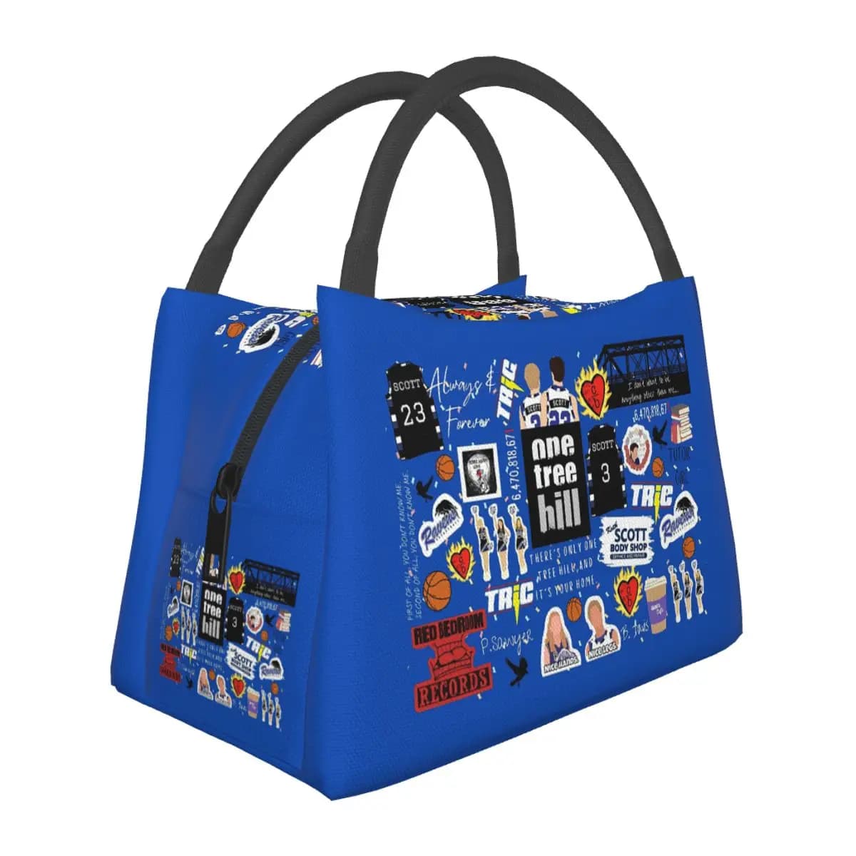 Borsa termica per il pranzo One Tree Hill Collage, design ispirato alla serie TV, per donne, contenitore portatile per picnic e alimenti