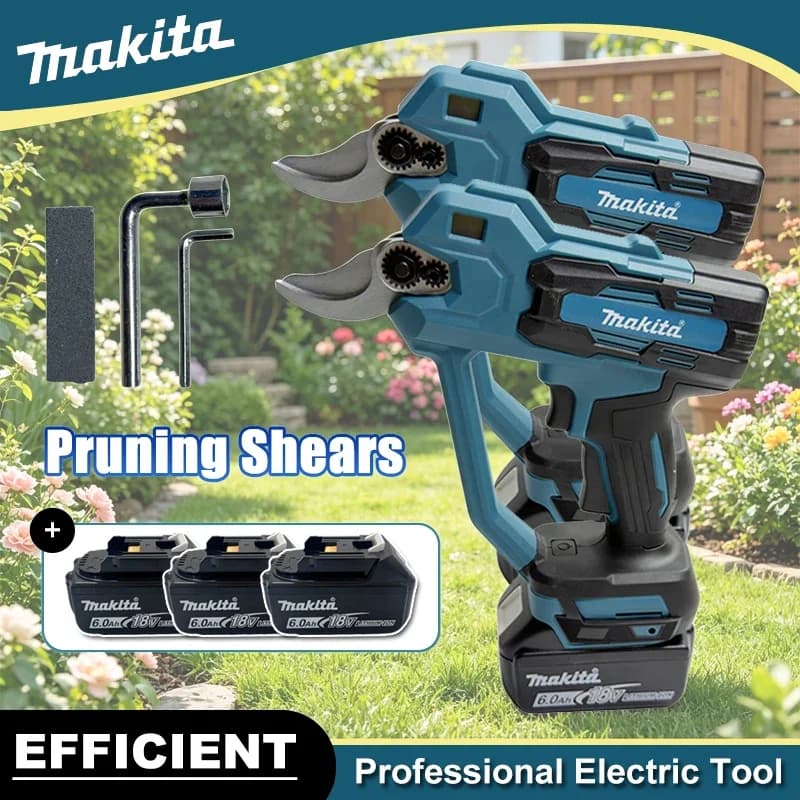 Forbici Elettriche Senza Spazzole Makita 35mm, Cesoie a Batteria per Potatura Rami, Taglierina ad Alta Potenza, Utensili Elettrici per Batteria 18V
