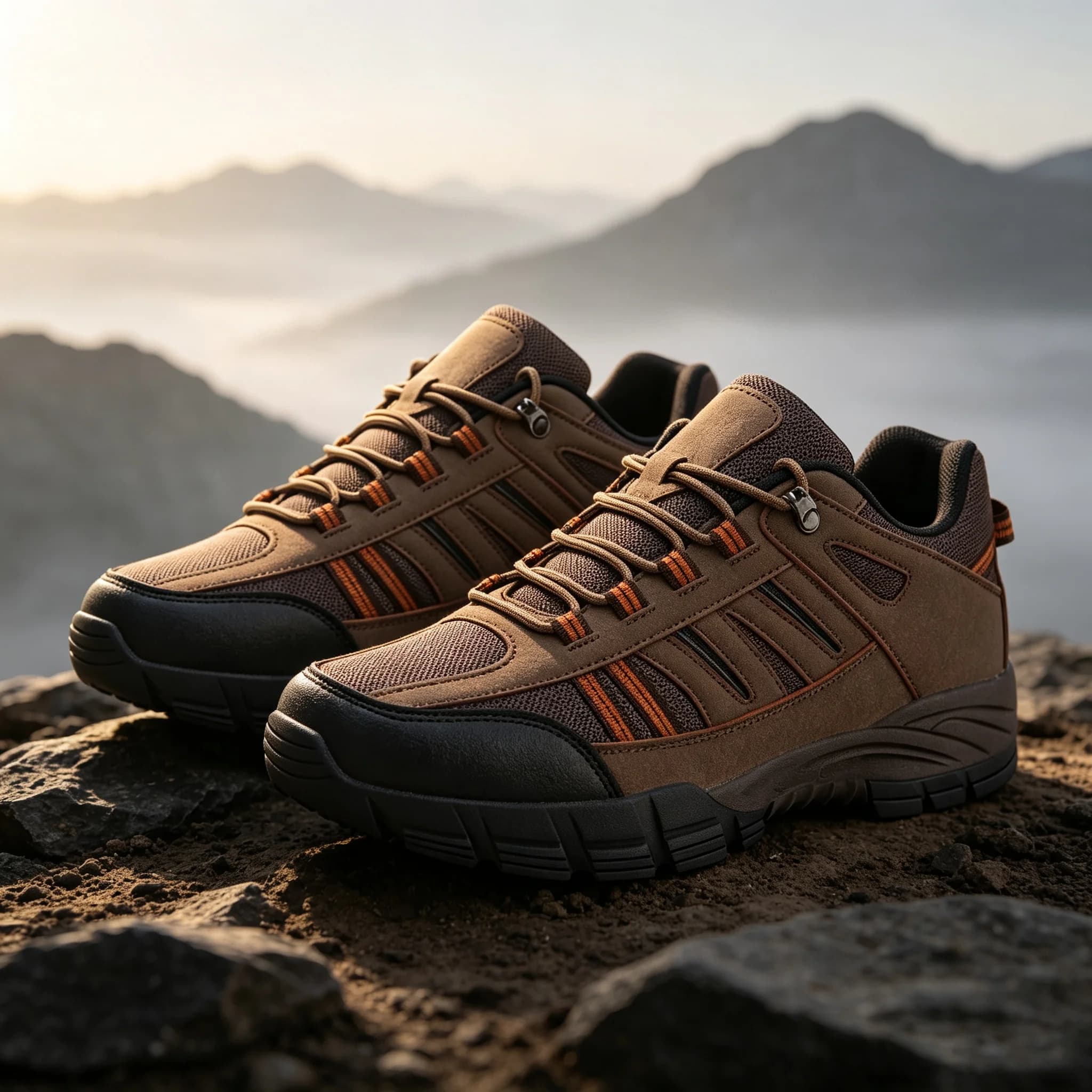 Men Lightweight Hiking Boots Soft Comfort Anti‑Slip Sneakers Waterproof Wear‑Resistant Outdoor Travel Mountain Trekking Footwear