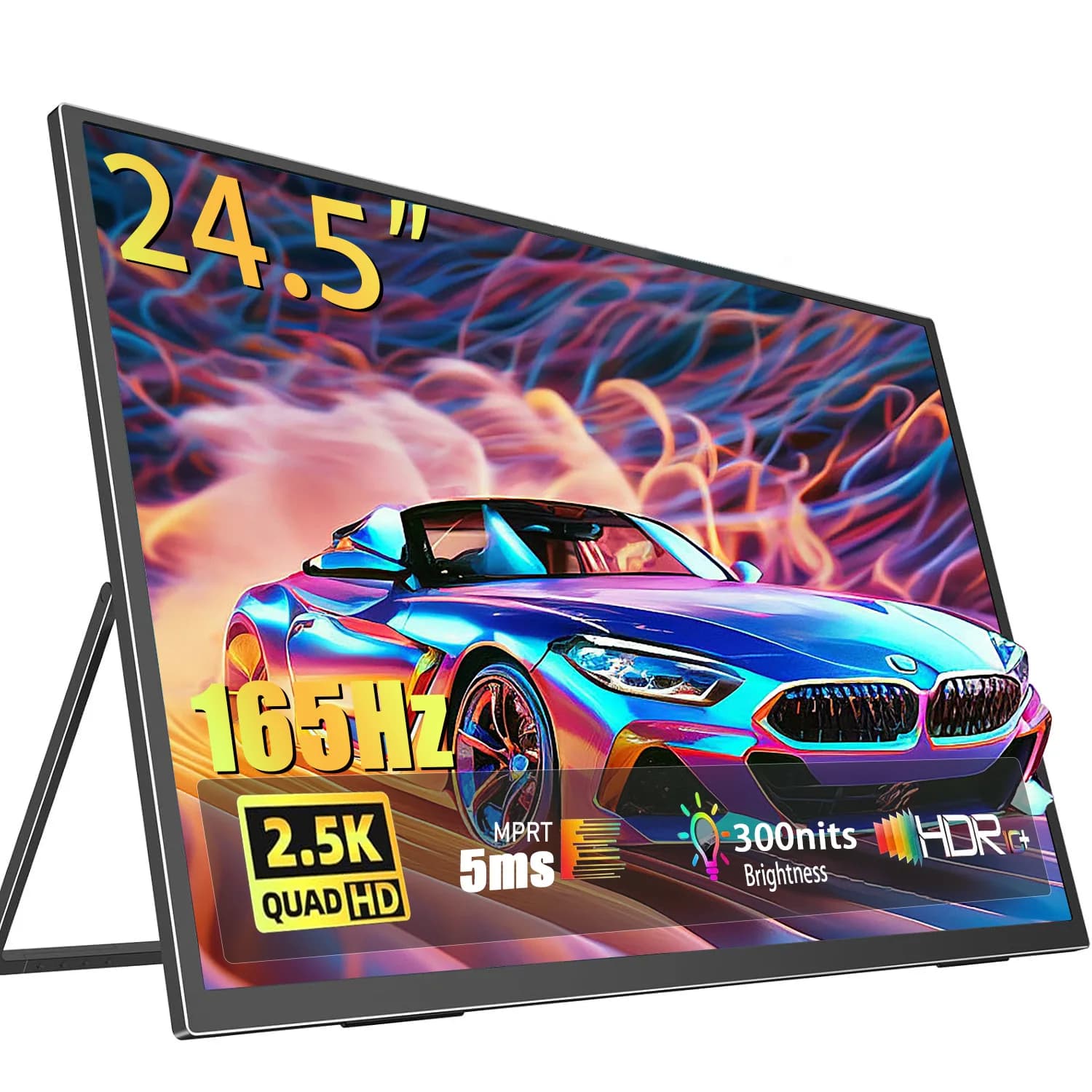 Monitor portatile da 24,5" 2,5K 165 Hz 2560*1600 16:9 100% sRGB 300Cd/m2 Display da gioco da viaggio VESA per Switch portatile PS4 PS5 Xbox
