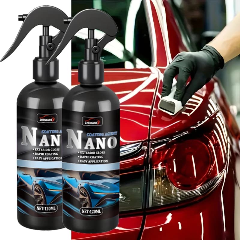 1 pezzo 120ml Agente di rivestimento per auto Cera di rivestimento in cristallo - Anti-fouling e antipolvere, liscia e luminosa, protezione in poliestere può essere utilizzata per vernici auto e superfici di vetro