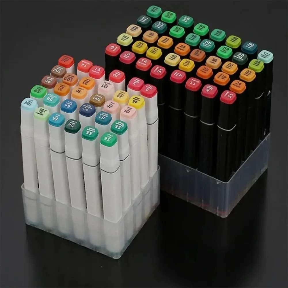 1PC Simple 30 Slots Pen Holder Large-capacity Multifunctional Marker Pen Holder Make-up Brush Stand Mark Pen Storage Box
