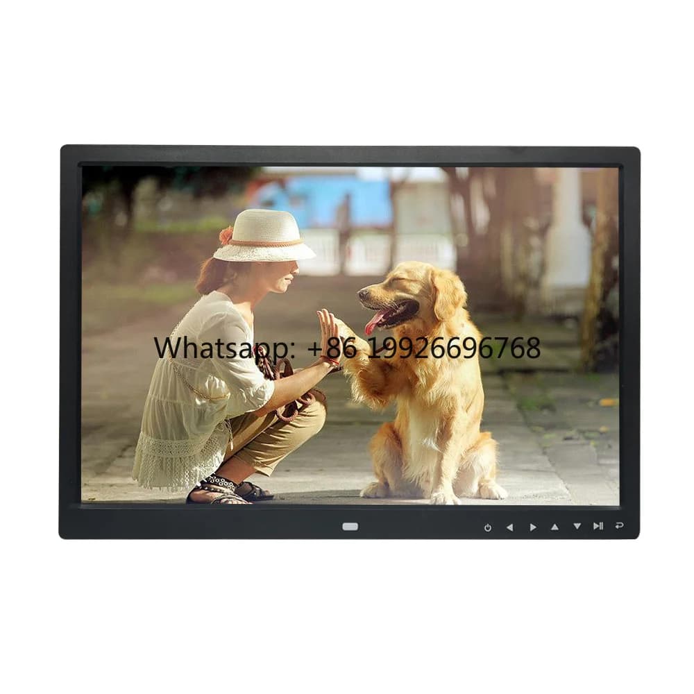 Hot Seller 17 Inch Electronic Digital Photo Frame Lcd Photoframe with 7 Touch Buttons Video Loop for
