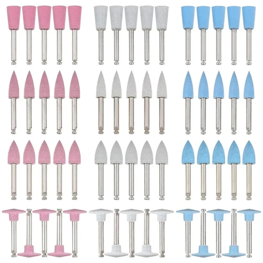 10 pz/borsa Dentale In Silicone Teste di Rettifica Lucidatura Frese Kit per A Bassa Velocità Contra Angolo Manipolo Strumento di Odontoiatria