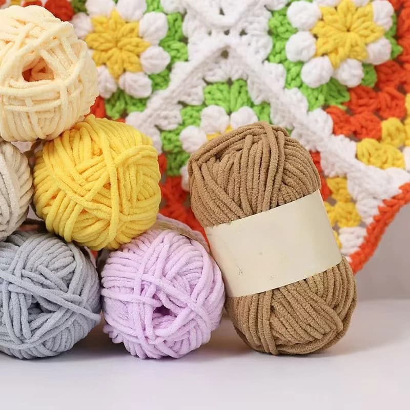 Small hand-made fleece in lana thick braided fai-da-te, line of ice stripes, crochet scarf with children's line, cute doll line, shoes with hook