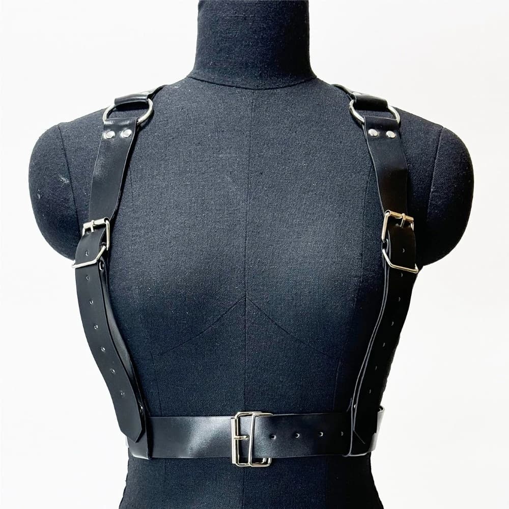 Cintura Larga in Pelle PU alla Moda per Donne, Cintura Gotica per Bondage Corporeo, Bretelle Harajuku, Accessori per Abbigliamento