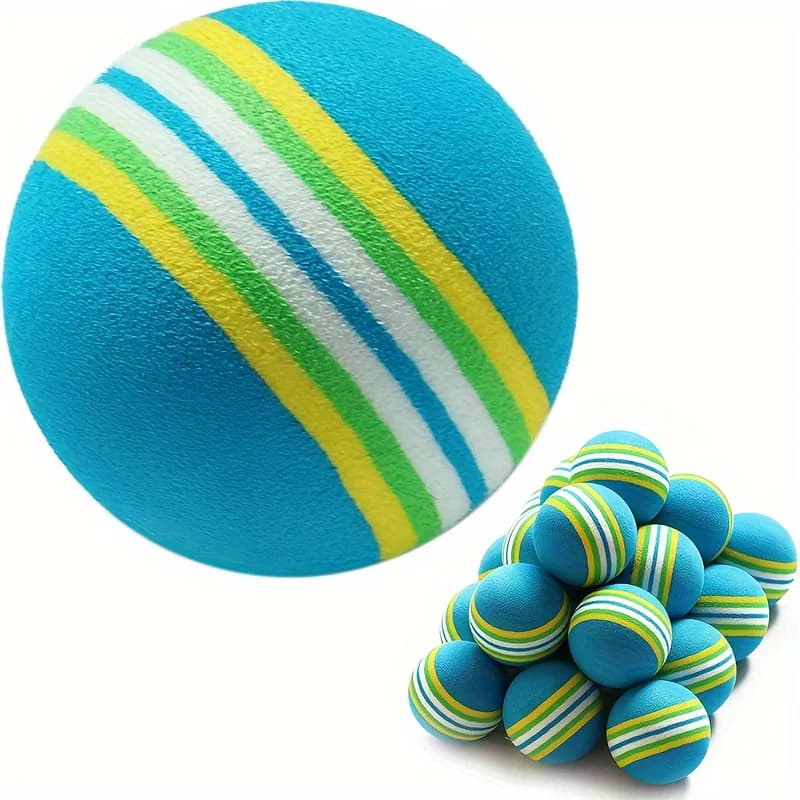6/10pcs Foam Golf Balls Indoor Swing Training Practice Balls Rainbow Sponge Balls Golf Beginners Training Aid Accessories
