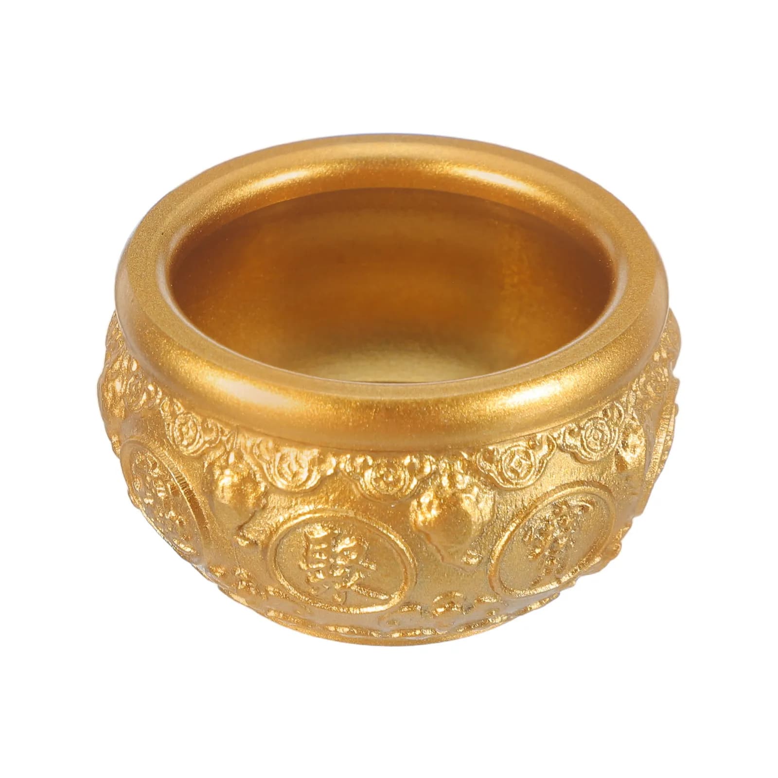 Brass Incense Burner Holder Feng Shui Fortune Wealth Bowl Cone Stick Holder Aromatherapy Meditation Home 1.5 Inch