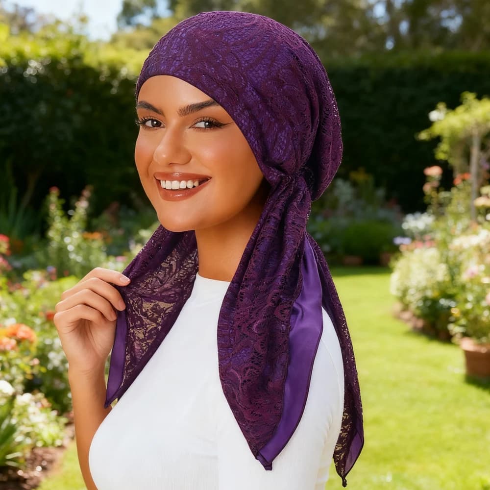 New Lace Elastic Pre-Annoyed Moslem turban hijab wrapping hood woman cap chemo cap bandane head trouser mujer