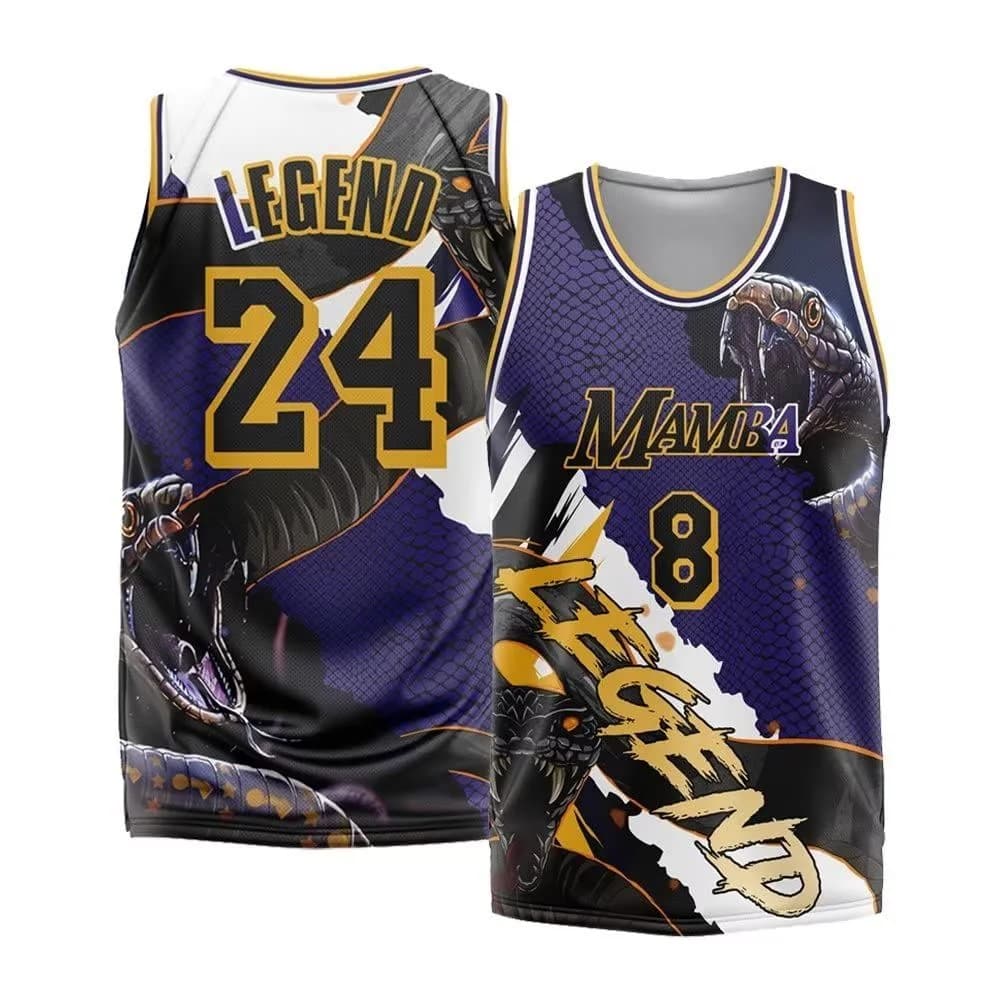 Gilet da basket 2026 ultimo modello viola e nero Radical Serpentine per uomo e donna, top casual alla moda stampato in 3D per tifosi e famiglie