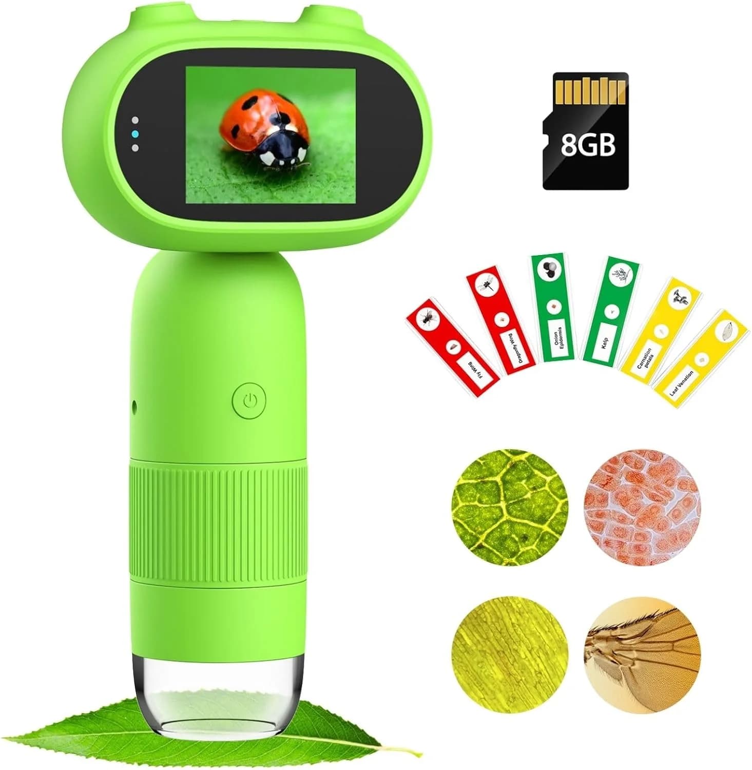 Handheld Kids Digital Microscope Photo Video Record STEM Educational Toy for Nature Observation