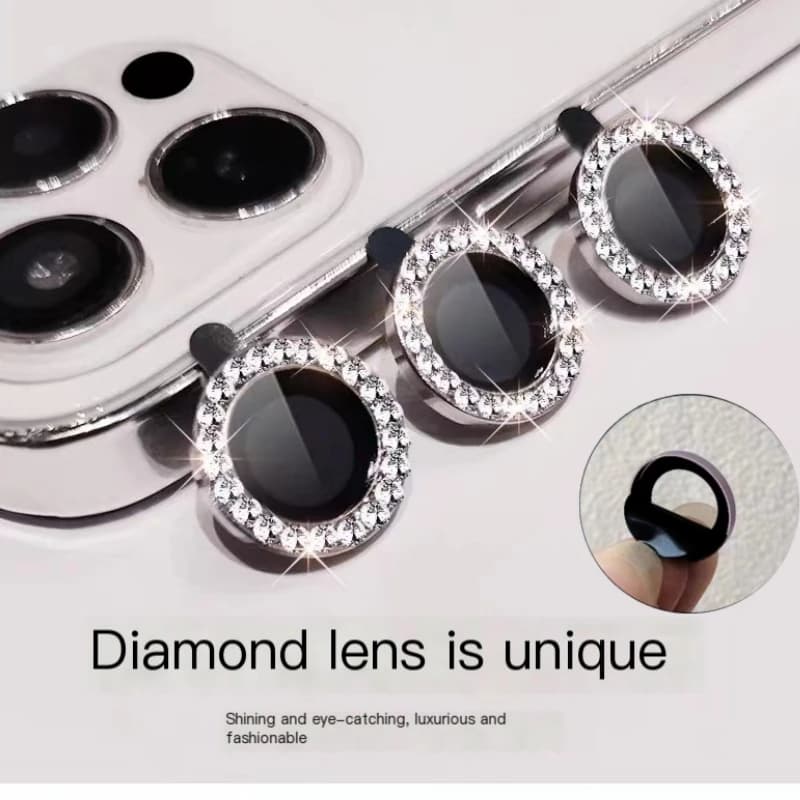 Bling Glitter Diamond Camera Lens Protector per iPhone 14 Pro Max Plus 13 12 Mini 14Pro iPhone15 pellicola protettiva in vetro temperato