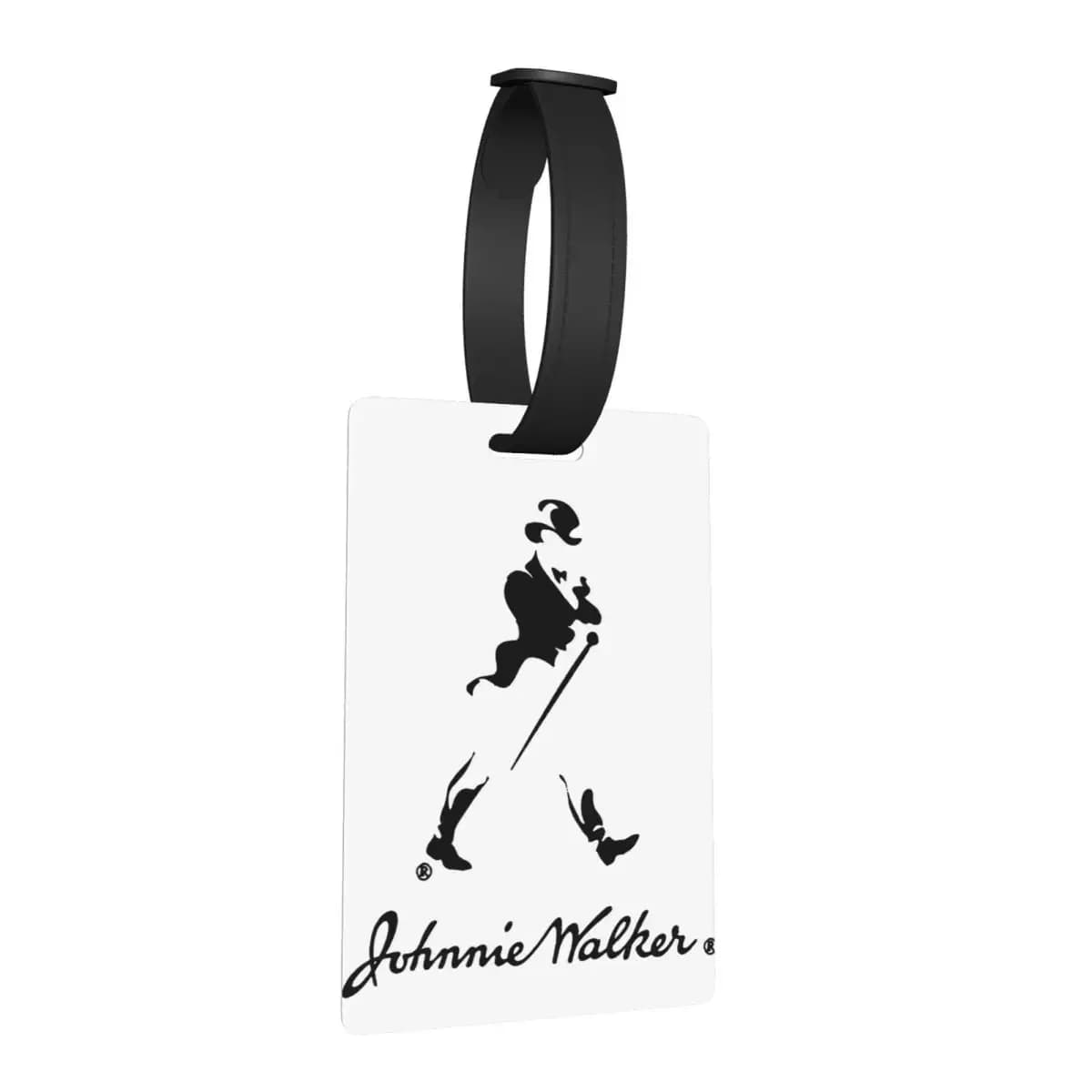 Bianco Johnnie Walker Whisky Etichette per bagagli Accessori per valigie Viaggi Moda Bagagli Etichetta d'imbarco Porta etichette ID Nome Indirizzo