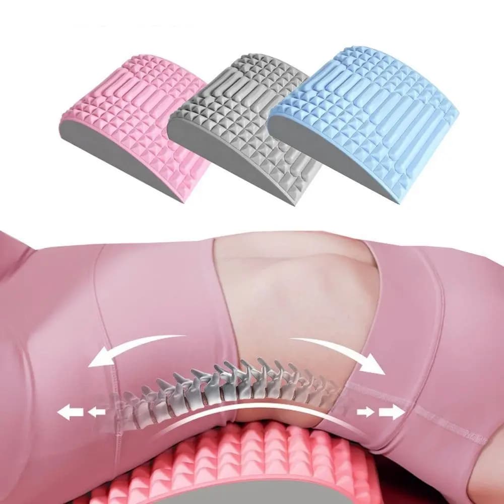 Nuovo massaggiatore per la schiena lombare in TPE EVA collo elasticizzato cuscino per memoria cervicale massaggio alla vita barella per la schiena unisex