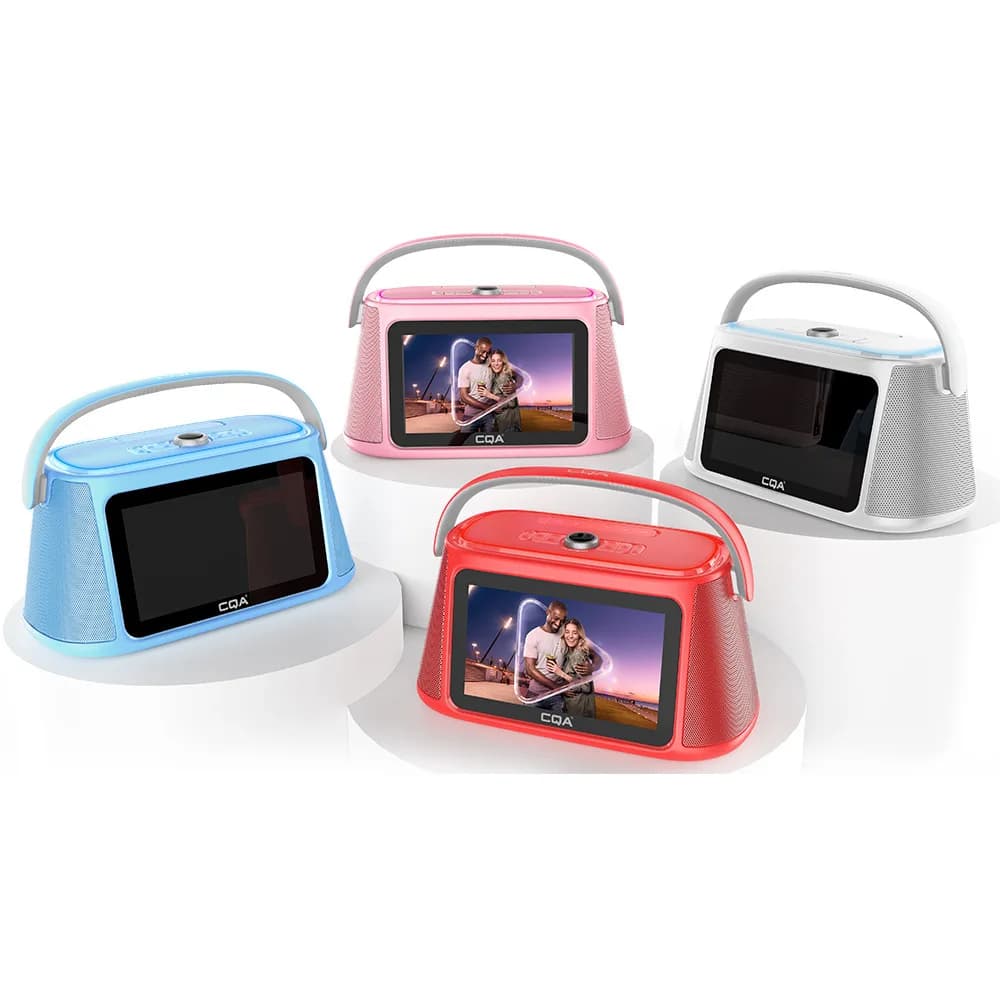 Touch Screen Karaoke Machine Dual Microphones Home K-Song All-in-One Device Outdoor Portable KTV Wireless For Speaker IPX4