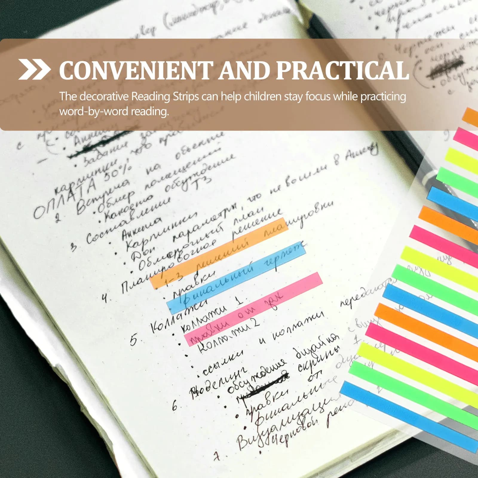 10 pezzi di etichette adesive colorate, segnalibri autoadesivi portatili, strisce evidenziatrici per pagine di libri, frasi, appunti, studio e ufficio