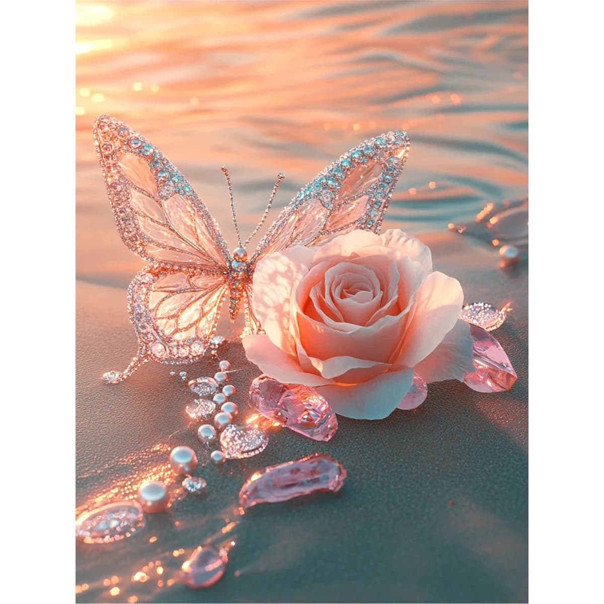 2D flat Lightweight Diamond Painting, Easy-to-hang Wall Decor, Portable Holiday Gift, Carryable Souvenir and Convenient Home Ornament