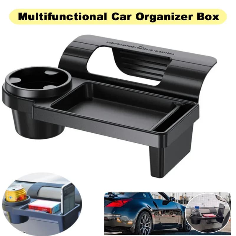 Scatola Organizer per auto portaoggetti multifunzionale da appendere con portabicchieri porta laterale porta finestra Slot per telefono per interni auto