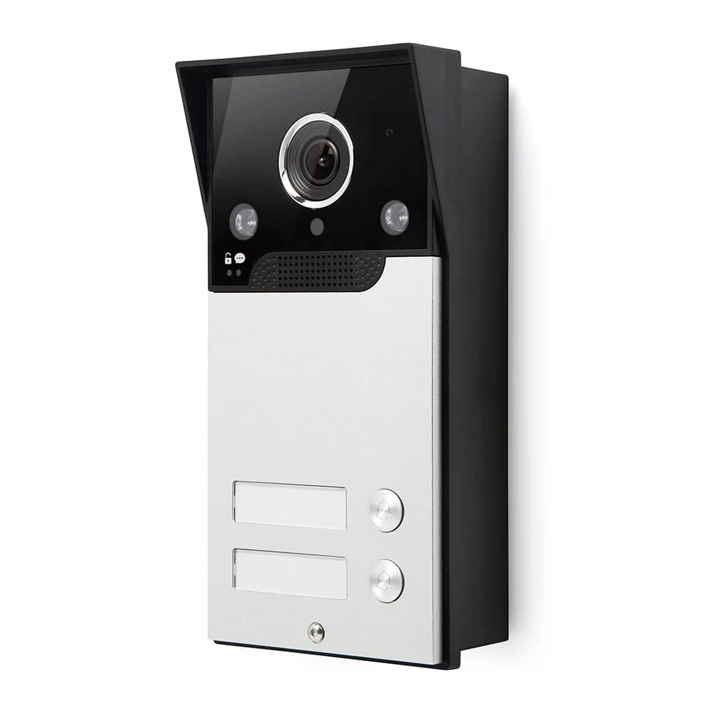 XC112F-2 Telecamera per campanello impermeabile HD con 2 pulsanti di chiamata per videocitofono Tuya a 4 fili 1080P Sicurezza domestica 2 appartamenti