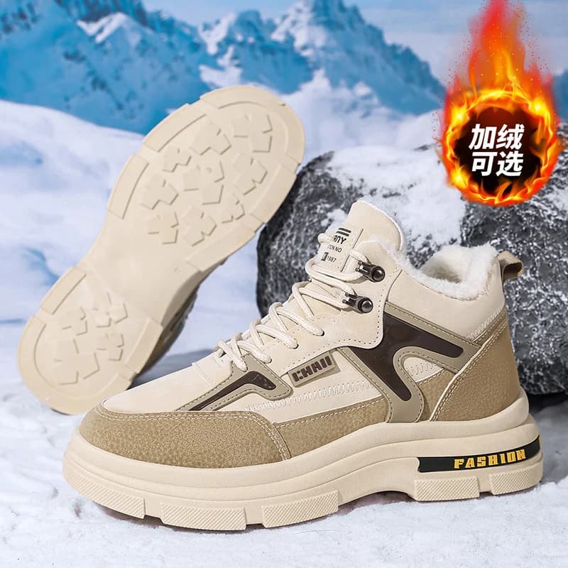 Nuovi Stivali da Neve da Uomo 2026, Caldi e Felpati, per Lavoro e Outdoor, Stivali da Trekking Antiscivolo con Plateau, Designer, Zapatos Hombre