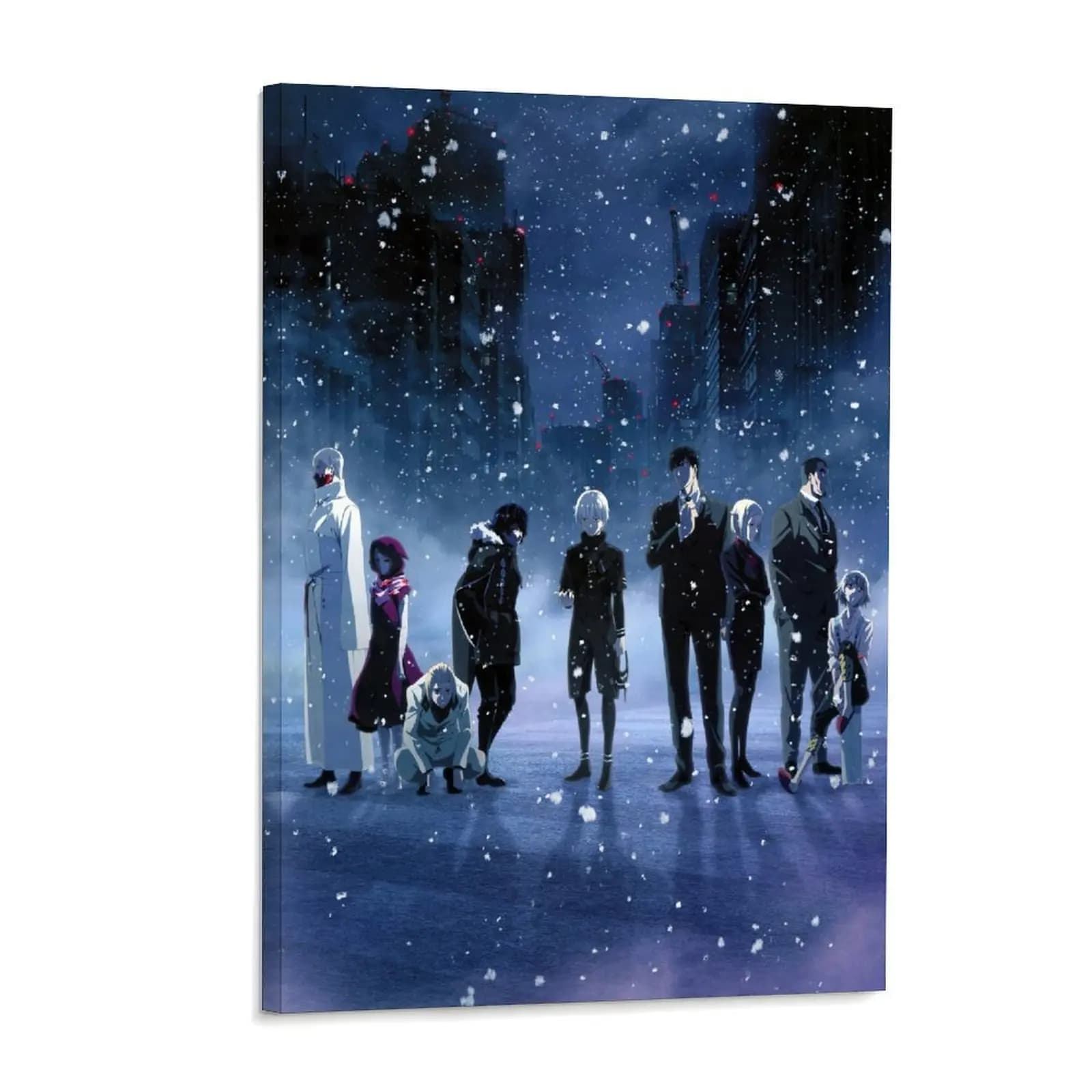 Tokyo Ghoul Anime Poster Dark Fantasy Characters Canvas Wall Art Posters Painting Decoration for Home Bedroom Dorm Bathroom Decor Gift