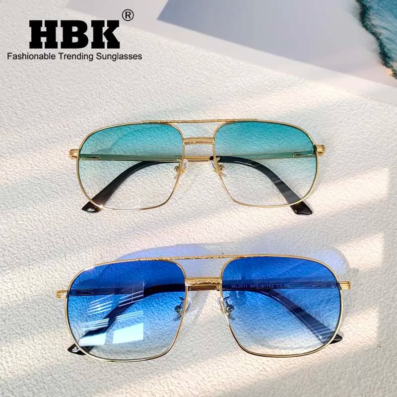 2023 New Pilot Sunglasses for Men Fashion Retro Double Bridge Trave Metal Sunglasses Women UV400 Men Trend Products Natility