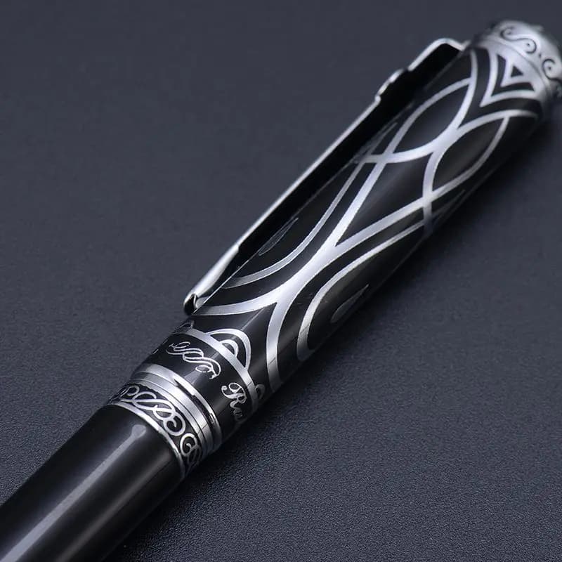 2026 New-Duke Fountain Pen Blue Ruby Jewel Pen Signature Male Female Business Office F 0.5MM Bent Curved 0.7mm Nib Ink Pens Gift