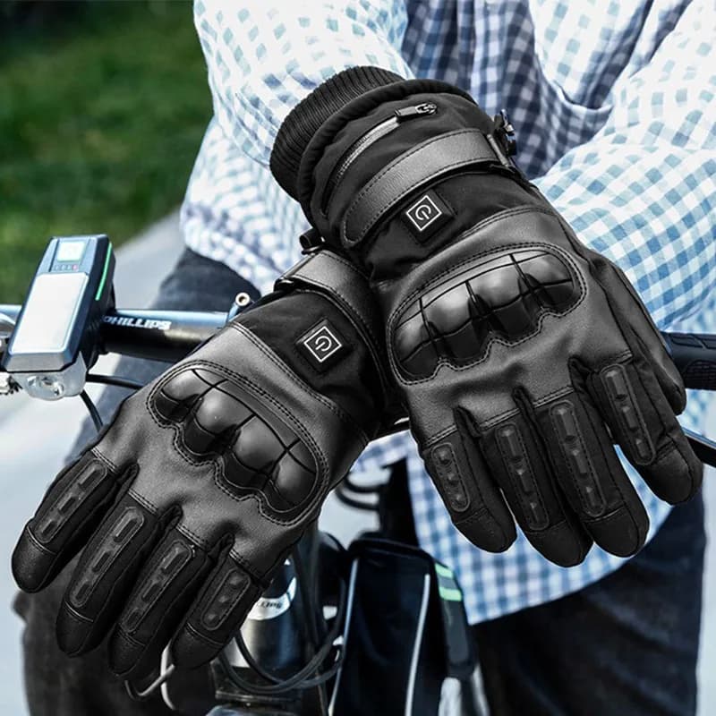 Guanti Riscaldati Invernali per Motociclisti, Uomini e Donne, Touchscreen, Ricaricabili, Autoriscaldanti, per Sci ed Escursionismo