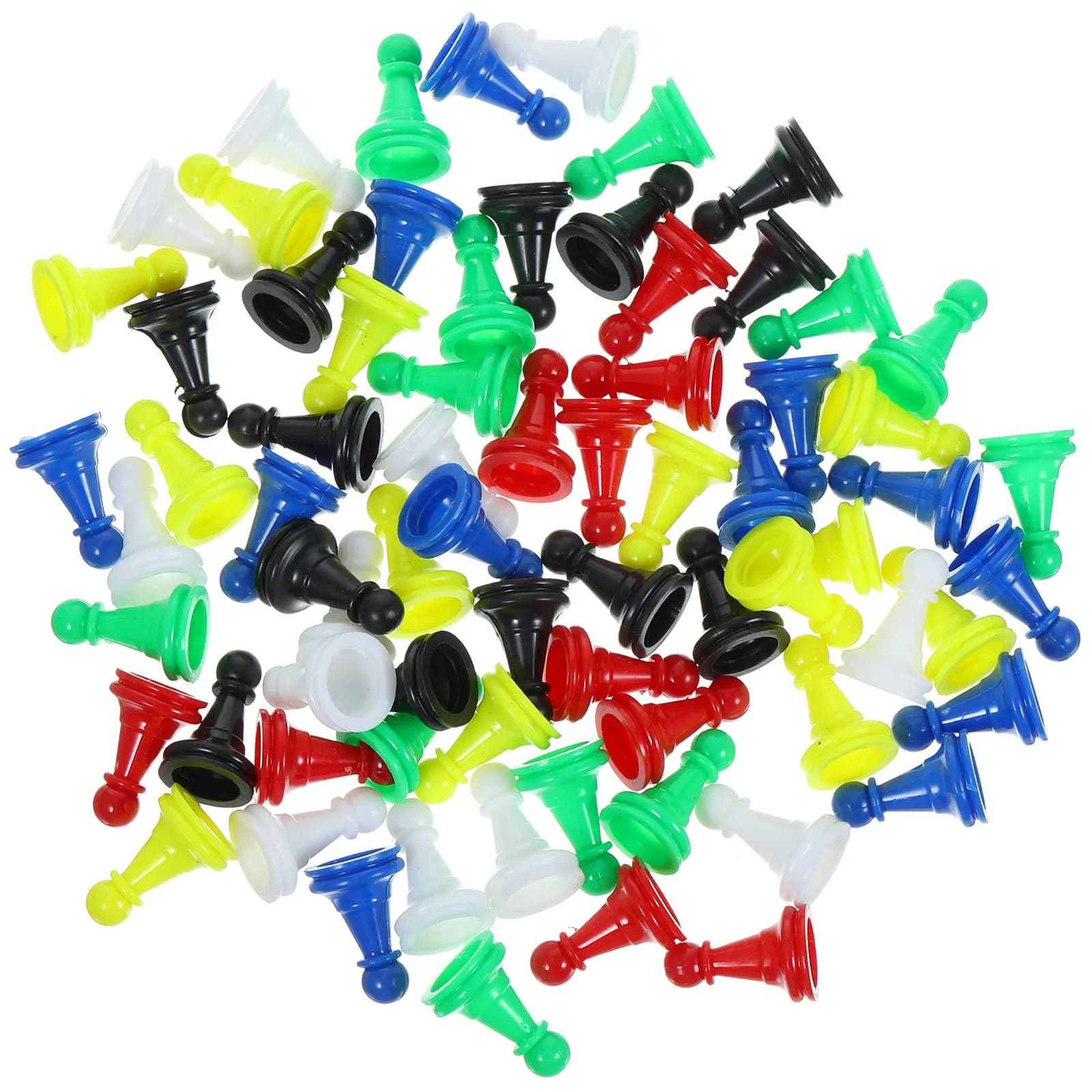 Set di 96 Pezzi di Scacchi in Plastica Multicolore, Ricambi in Materiale ABS per Giochi da Tavolo, Componenti e Accessori per Giochi Educativi