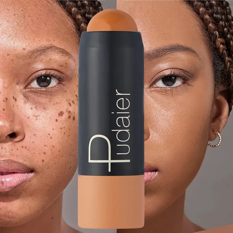 Background and stick 2 in 1, long waterproof seal, full cover, hides imperfections, makeup with smooth base