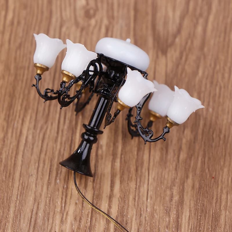 Decorative lamp for Doll House, Furnishing Toy, LED Light Miniature for Attic and Wall, Mini Desk Lighting, Luminous