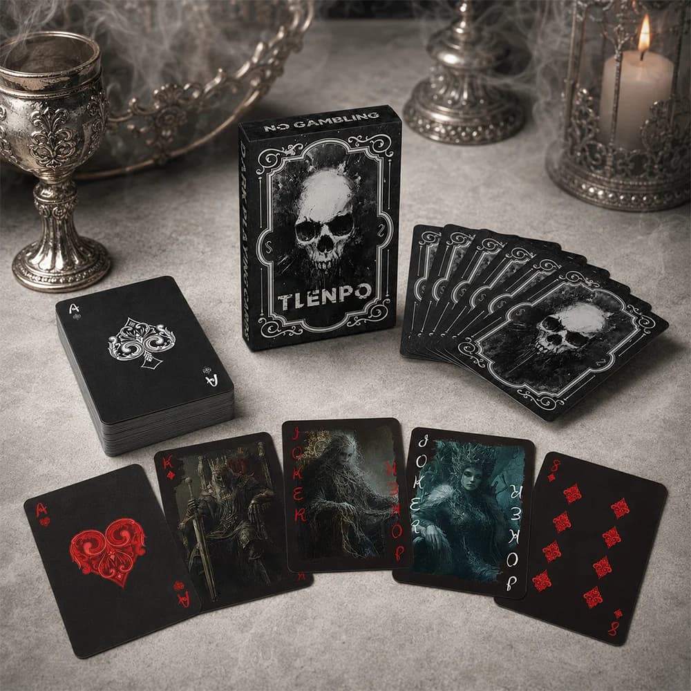 1/2 pcs, Dark Skeleton-themed playing cards, retro board game cards, chess, cards, poker, party games, board games, party trivia