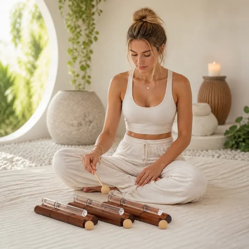 STAR LIN KUP Crystal Singing Bowl Hand Chime Yoga Meditation Sound Healing Bell Zen Mindfulness Relaxation Therapy Tool