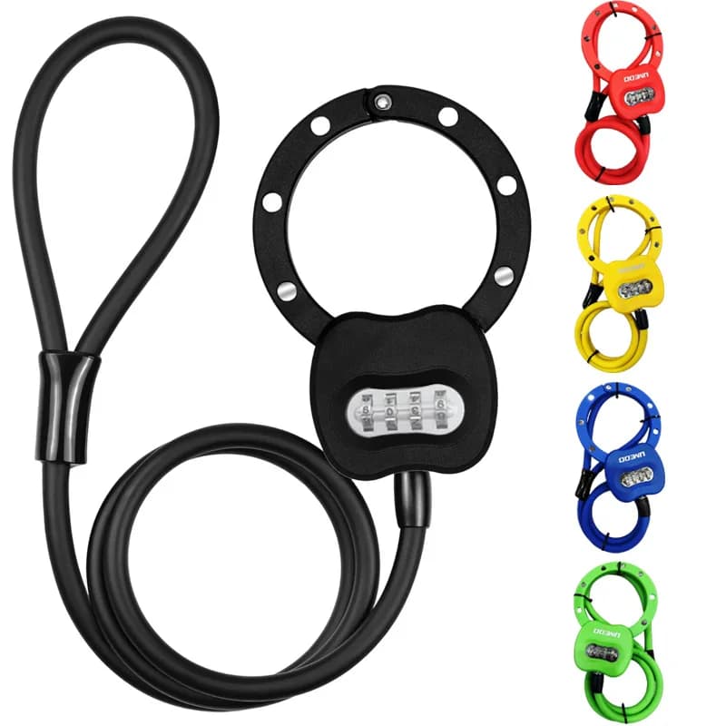 Lucchetto a catena per bicicletta e scooter con design a manette e chiave, per moto e bici