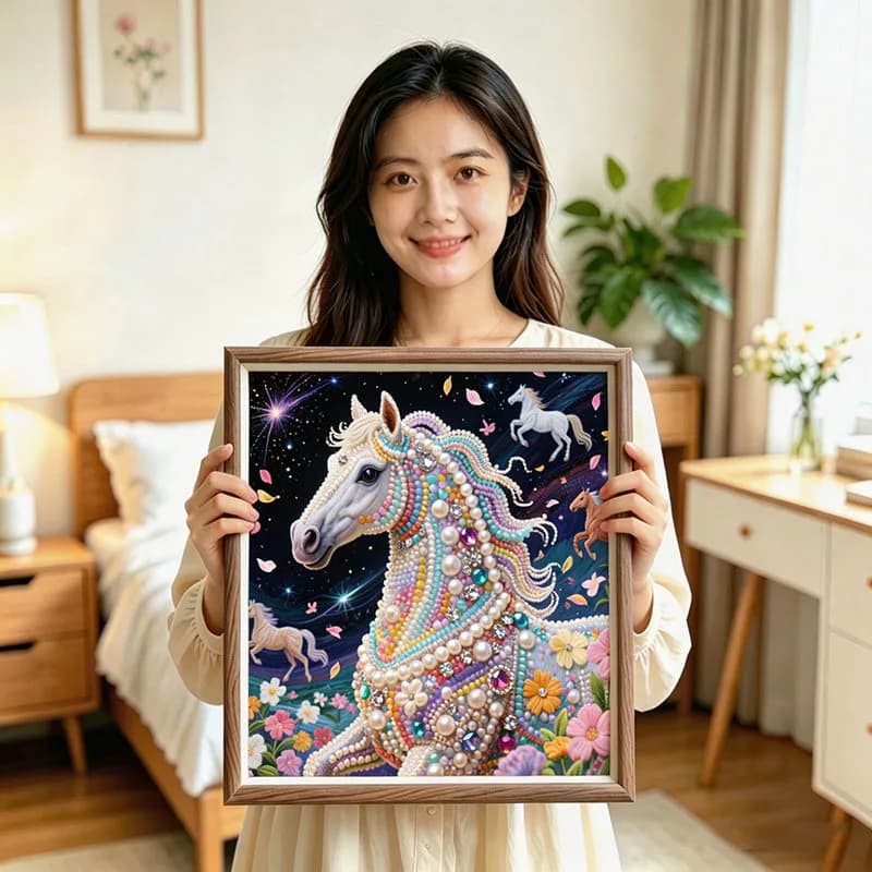 5D Pearl Painting, INS Style Cute Animal Pattern, DIY Handmade Art Decor Cross-stitch