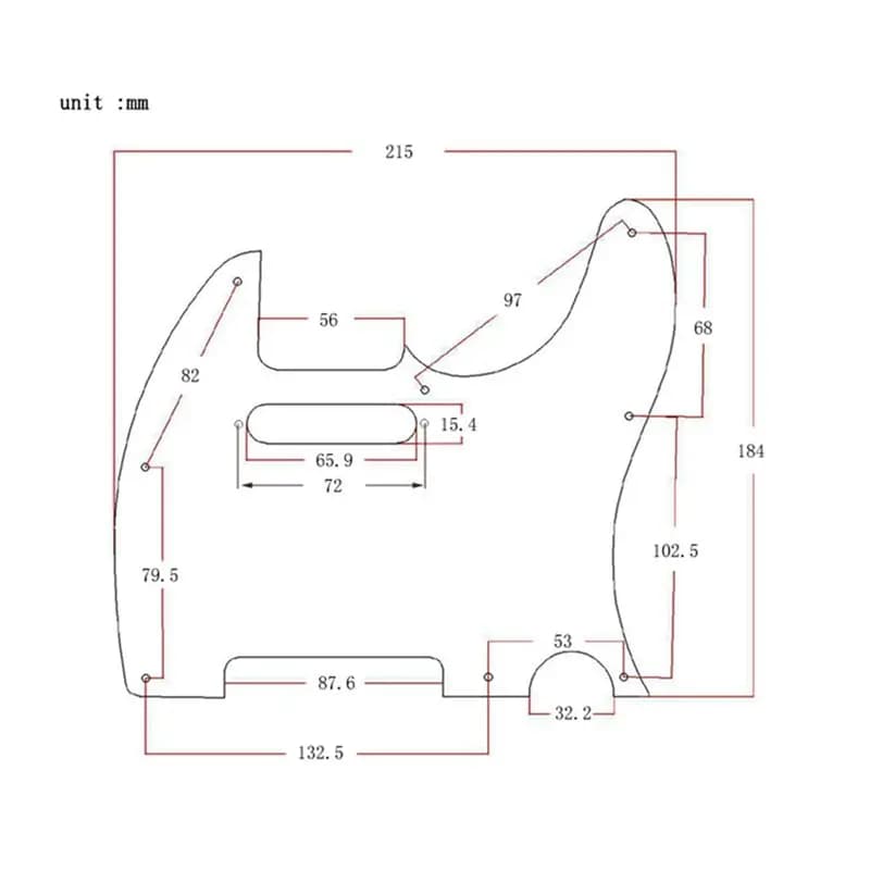[AD12] 2X Pickguard Nero a 8 Fori per Chitarra Tele, Protezione in Metallo per Telecaster Standard, Ricambio