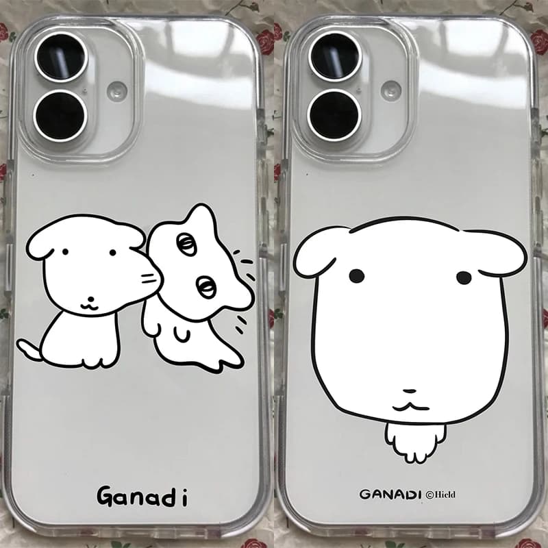 Cover Trasparente Coreana Semplice con Cartoni Animati di Cuccioli e Gatti per Infinix Note GT 50s 40 30i 12 11 Zero 30 20 Smart VIP Pro Plus 4G 5G