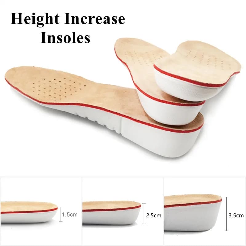 Solette per aumento di altezza Modello antiscivolo Sottopiede Inserti per scarpe ortopedici Sport Morbido e traspirante Deodorante traspirante Suola per scarpe