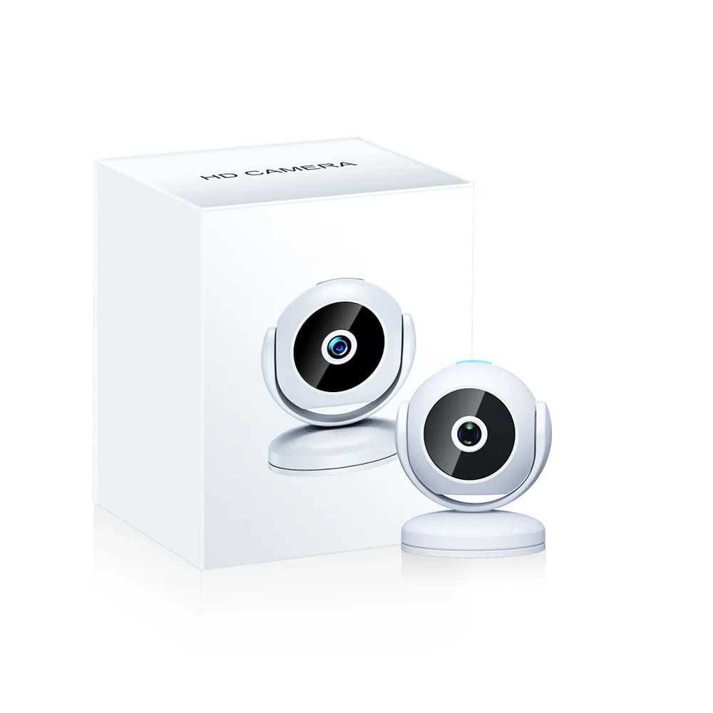 Telecamera di Sicurezza Domestica Mini WiFi 1080P, Baby Monitor con Visione Notturna, Rilevamento Movimento, Grandangolo per Famiglia, Archiviazione su Scheda di Memoria