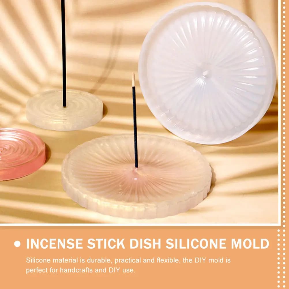 2 Pezzi Stampo in Silicone per Porta Incenso, Forniture Fai da Te per Resina Epossidica, Riutilizzabile, Antiaderente, Flessibile, Facile da Sformare