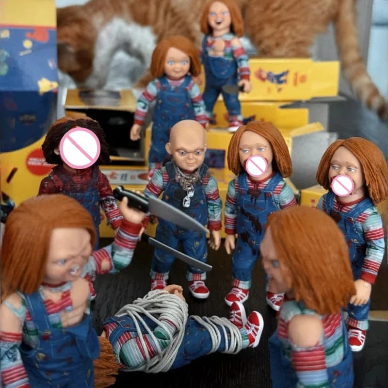 Neca Gioco per bambini Chucky Versione TV Blind Box Action Figure Modello in PVC Bambola horror Decorazione di Halloween Regalo Giocattolo da collezione alla moda