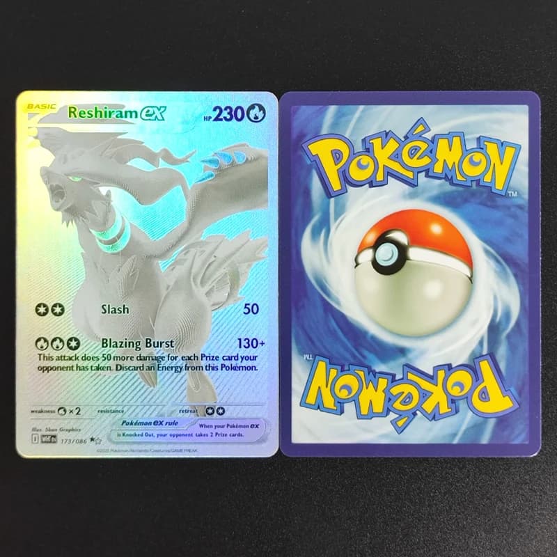 Carta Collezionabile Proxy P.M EN SV11 RESHIRAM EX 173, Carta Singola Rara, Gioco Classico, Carte Anime, Giocattoli