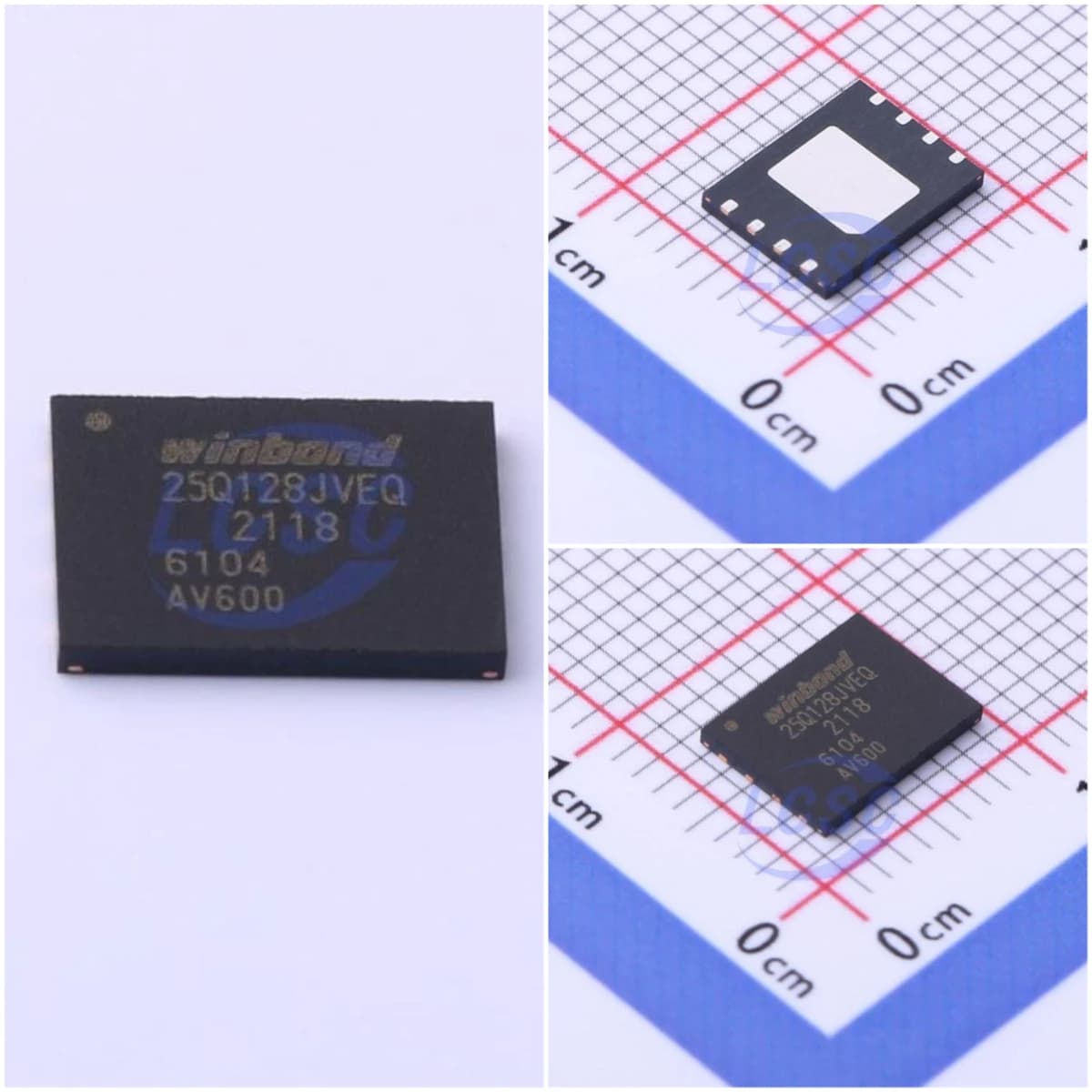 Memoria flash SPI W25Q128JVEIQ da 5 pezzi/confezione con doppia/quadrupla tensione 2,7 V~3,6 V 128 Mbit 133 MHz WSON-8-EP (6x8) Codice chip IC 25Q128JVEQ