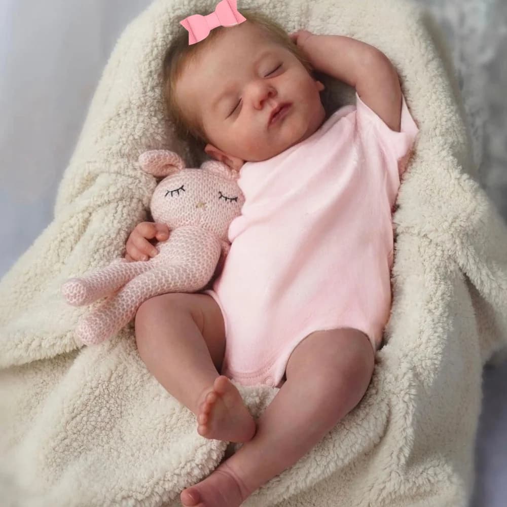 Nuovo viso finito Reborn Baby Doll Alessia realistico dipinto a mano 3D tono della pelle vene visibili giocattolo neonato regalo per ragazze