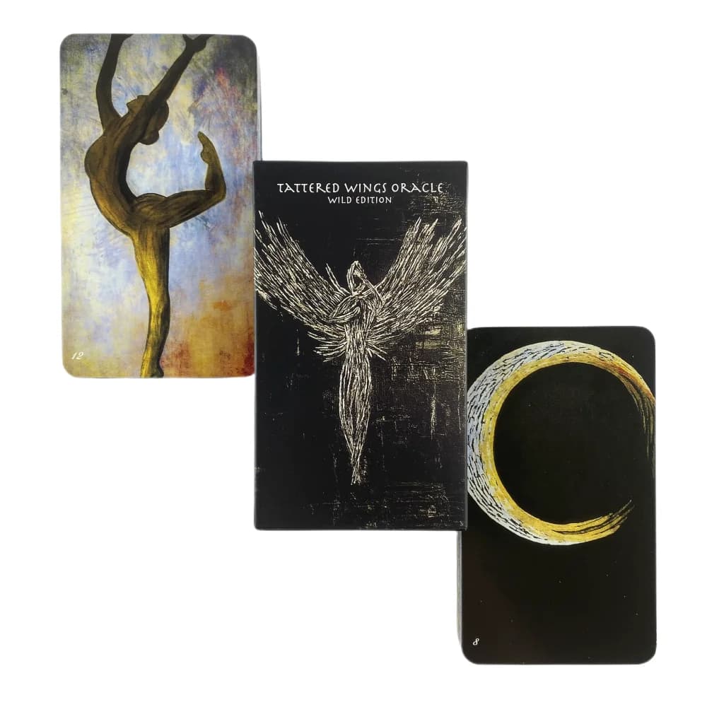 Carte dei tarocchi Oracle con ali stracciate
