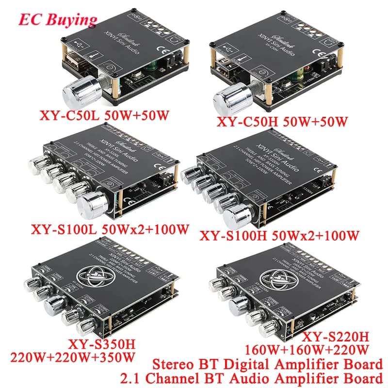 XY-S350H 220Wx2 + 350W S220H C50L C50H S100L S100H 50Wx2 + 100W 2.1 TPA3251 Scheda amplificatore di potenza digitale audio BT compatibile Bluetooth