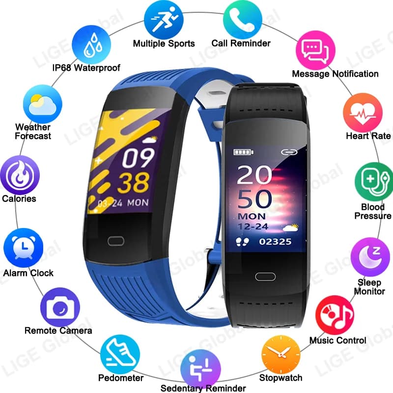 LIGE 2026 Nuovo Smartwatch Impermeabile, Fitness Tracker con Monitoraggio Frequenza Cardiaca, Pressione Sanguigna e Sonno, Compatibile con Android e iOS
